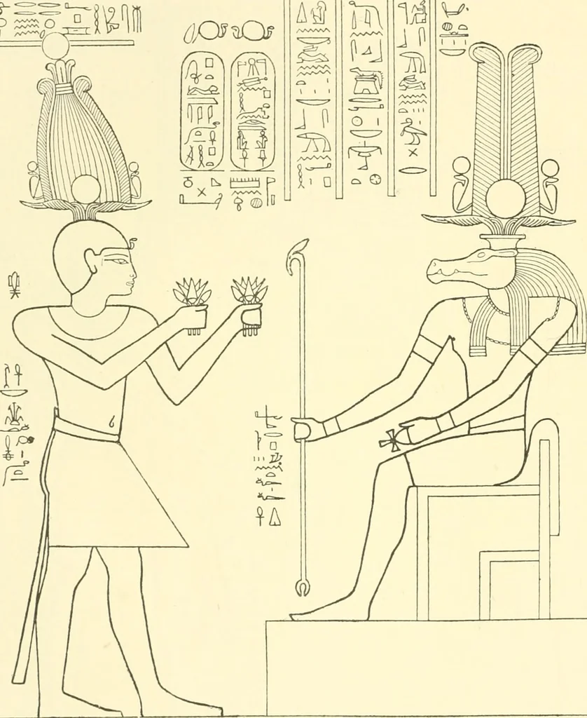 An illustration from Catalogue des monuments et inscriptions de l'Égypte antique / publié sous les auspices de S.A. Abbas II Helmi par la direction générale du Service des antiquités [de l'Égypte] ; par J. de Morgan, U. Bouriant, G. Legrain, G. Jéquier, A. Barsanti, 1894, leaf 231