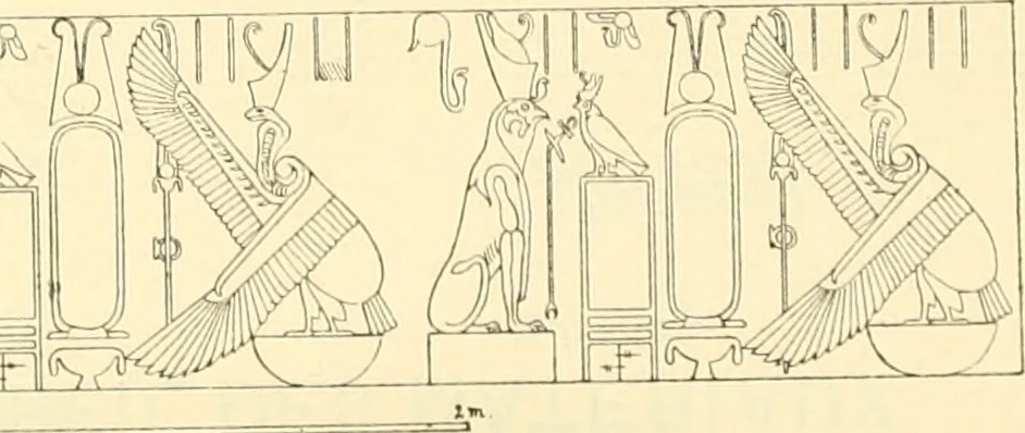 An illustration from Catalogue des monuments et inscriptions de l'Égypte antique / publié sous les auspices de S.A. Abbas II Helmi par la direction générale du Service des antiquités [de l'Égypte] ; par J. de Morgan, U. Bouriant, G. Legrain, G. Jéquier, A. Barsanti, 1894, leaf 239