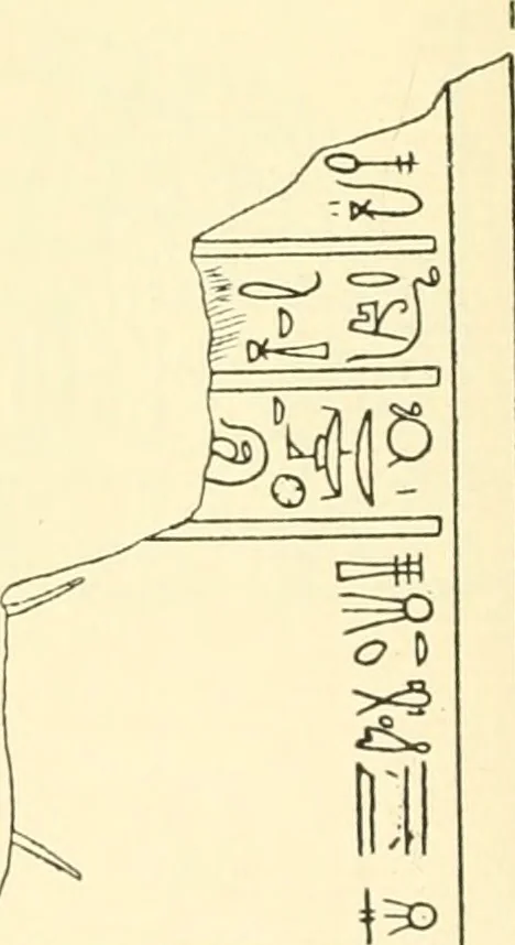 An illustration from Catalogue des monuments et inscriptions de l'Égypte antique / publié sous les auspices de S.A. Abbas II Helmi par la direction générale du Service des antiquités [de l'Égypte] ; par J. de Morgan, U. Bouriant, G. Legrain, G. Jéquier, A. Barsanti, 1894, leaf 245