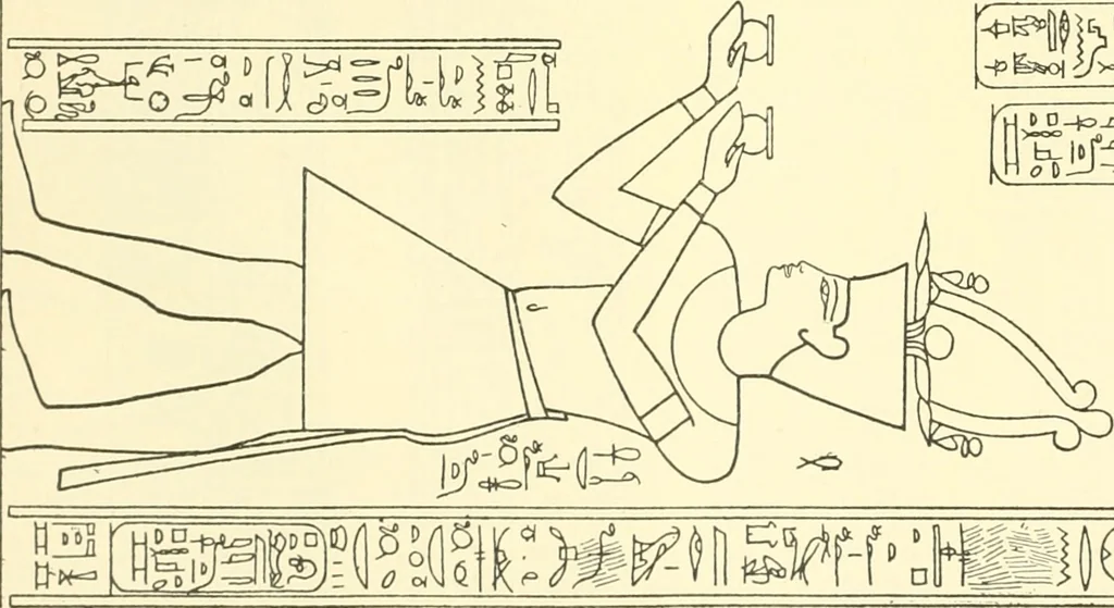 An illustration from Catalogue des monuments et inscriptions de l'Égypte antique / publié sous les auspices de S.A. Abbas II Helmi par la direction générale du Service des antiquités [de l'Égypte] ; par J. de Morgan, U. Bouriant, G. Legrain, G. Jéquier, A. Barsanti, 1894, leaf 259