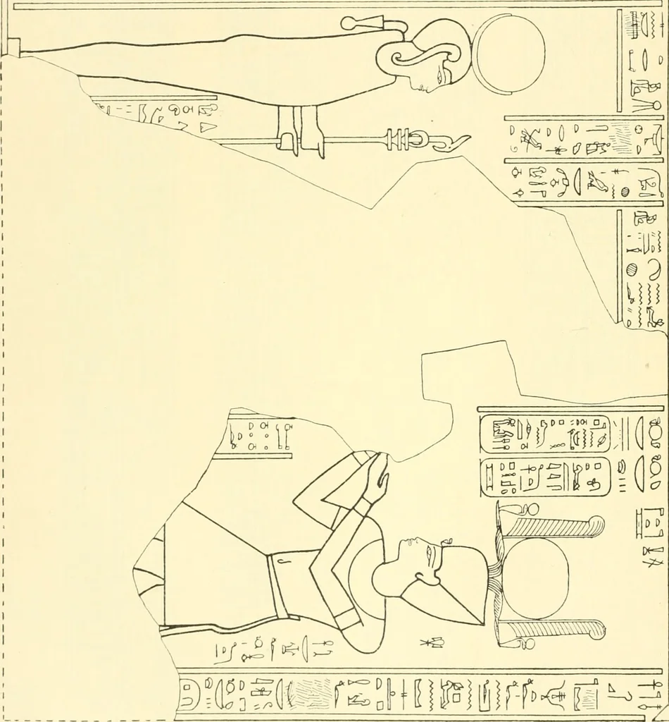 An illustration from Catalogue des monuments et inscriptions de l'Égypte antique / publié sous les auspices de S.A. Abbas II Helmi par la direction générale du Service des antiquités [de l'Égypte] ; par J. de Morgan, U. Bouriant, G. Legrain, G. Jéquier, A. Barsanti, 1894, leaf 265