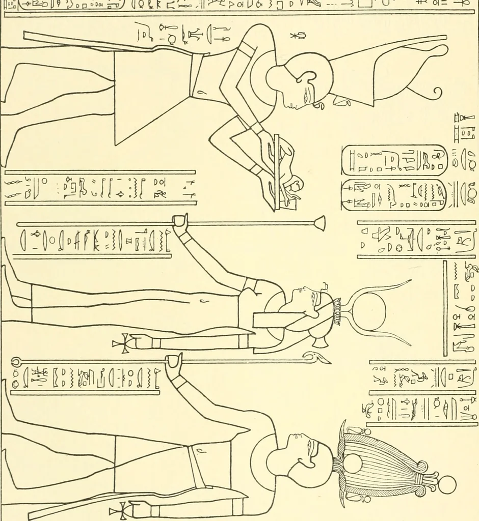 An illustration from Catalogue des monuments et inscriptions de l'Égypte antique / publié sous les auspices de S.A. Abbas II Helmi par la direction générale du Service des antiquités [de l'Égypte] ; par J. de Morgan, U. Bouriant, G. Legrain, G. Jéquier, A. Barsanti, 1894, leaf 269