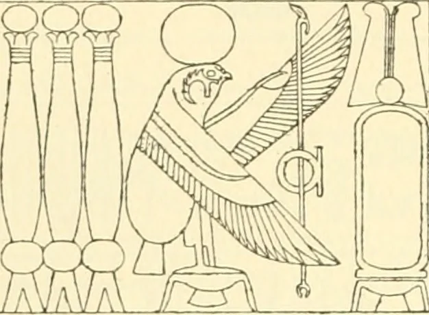 An illustration from Catalogue des monuments et inscriptions de l'Égypte antique / publié sous les auspices de S.A. Abbas II Helmi par la direction générale du Service des antiquités [de l'Égypte] ; par J. de Morgan, U. Bouriant, G. Legrain, G. Jéquier, A. Barsanti, 1894, leaf 281