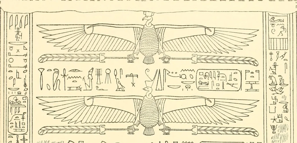 An illustration from Catalogue des monuments et inscriptions de l'Égypte antique / publié sous les auspices de S.A. Abbas II Helmi par la direction générale du Service des antiquités [de l'Égypte] ; par J. de Morgan, U. Bouriant, G. Legrain, G. Jéquier, A. Barsanti, 1894, leaf 282