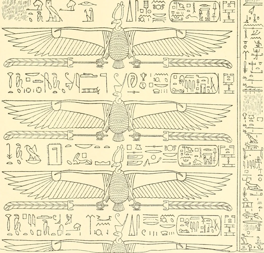 An illustration from Catalogue des monuments et inscriptions de l'Égypte antique / publié sous les auspices de S.A. Abbas II Helmi par la direction générale du Service des antiquités [de l'Égypte] ; par J. de Morgan, U. Bouriant, G. Legrain, G. Jéquier, A. Barsanti, 1894, leaf 282