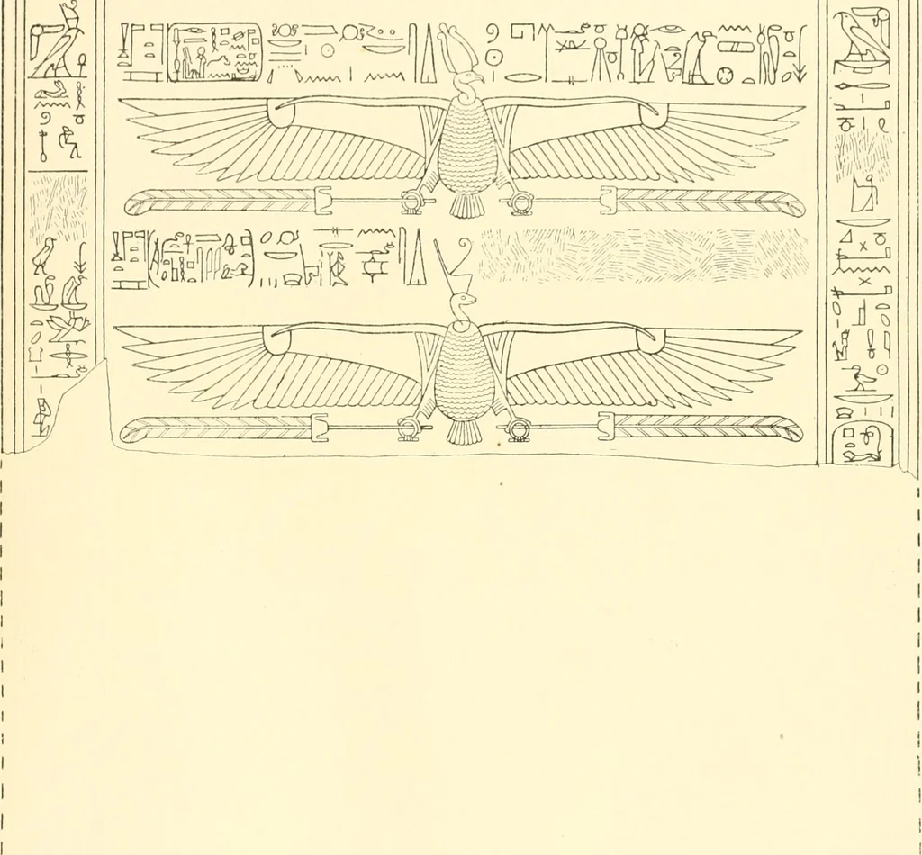 An illustration from Catalogue des monuments et inscriptions de l'Égypte antique / publié sous les auspices de S.A. Abbas II Helmi par la direction générale du Service des antiquités [de l'Égypte] ; par J. de Morgan, U. Bouriant, G. Legrain, G. Jéquier, A. Barsanti, 1894, leaf 284