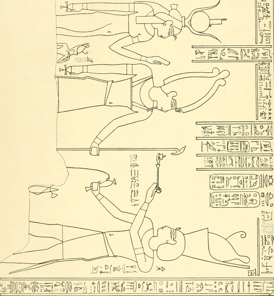An illustration from Catalogue des monuments et inscriptions de l'Égypte antique / publié sous les auspices de S.A. Abbas II Helmi par la direction générale du Service des antiquités [de l'Égypte] ; par J. de Morgan, U. Bouriant, G. Legrain, G. Jéquier, A. Barsanti, 1894, leaf 29