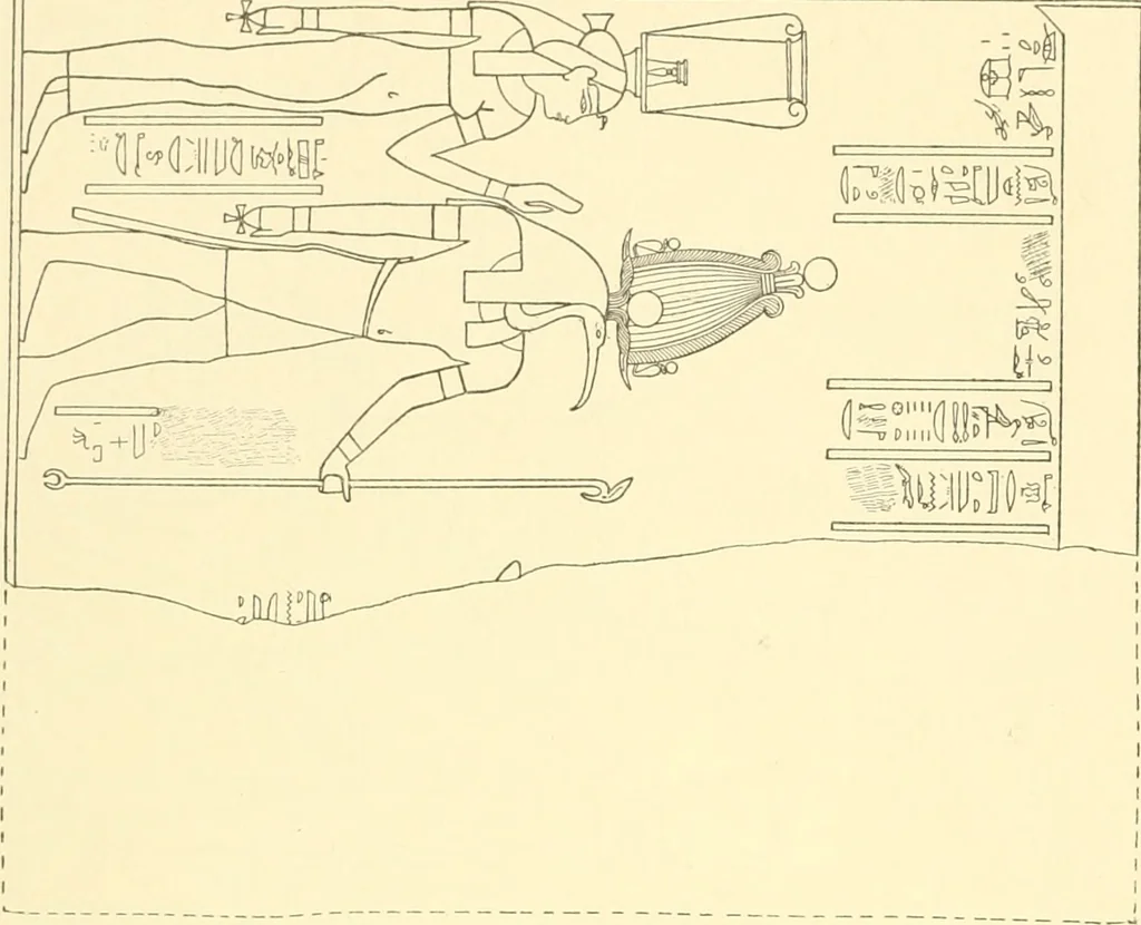 An illustration from Catalogue des monuments et inscriptions de l'Égypte antique / publié sous les auspices de S.A. Abbas II Helmi par la direction générale du Service des antiquités [de l'Égypte] ; par J. de Morgan, U. Bouriant, G. Legrain, G. Jéquier, A. Barsanti, 1894, leaf 303
