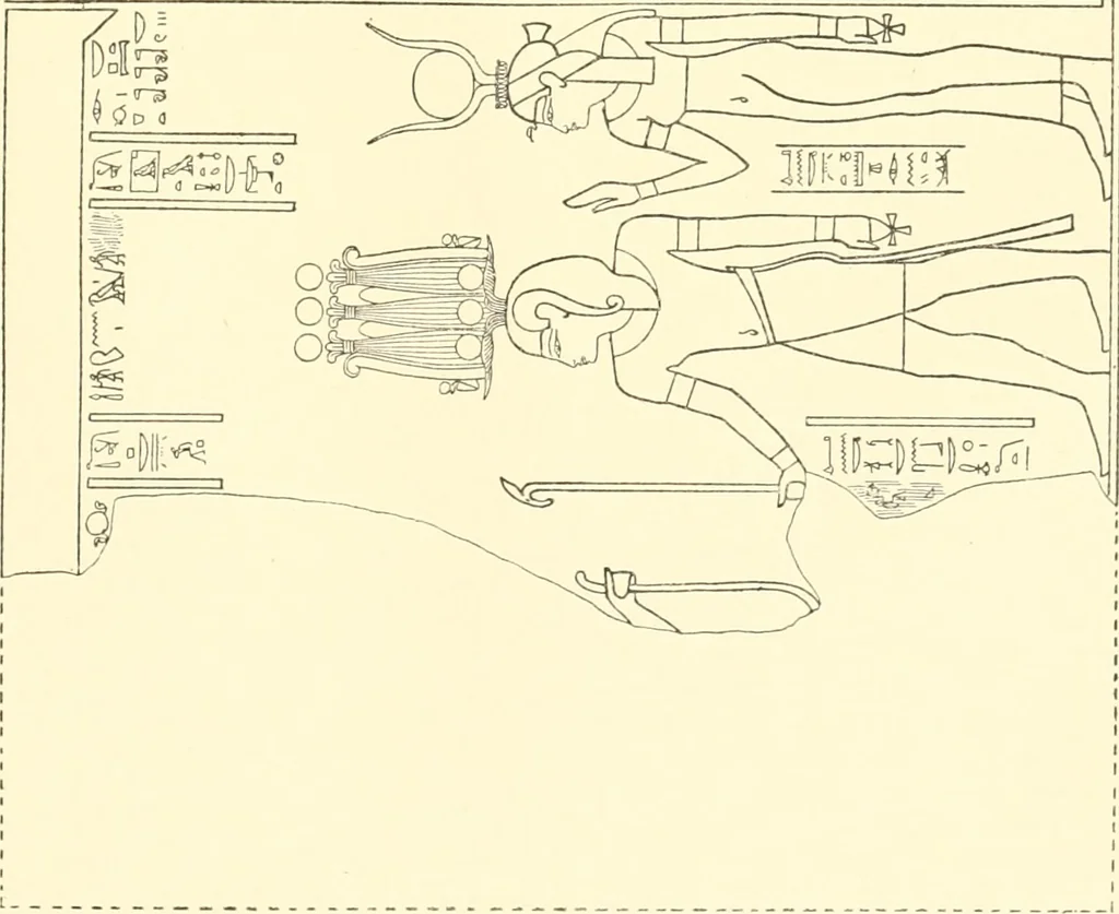 An illustration from Catalogue des monuments et inscriptions de l'Égypte antique / publié sous les auspices de S.A. Abbas II Helmi par la direction générale du Service des antiquités [de l'Égypte] ; par J. de Morgan, U. Bouriant, G. Legrain, G. Jéquier, A. Barsanti, 1894, leaf 304