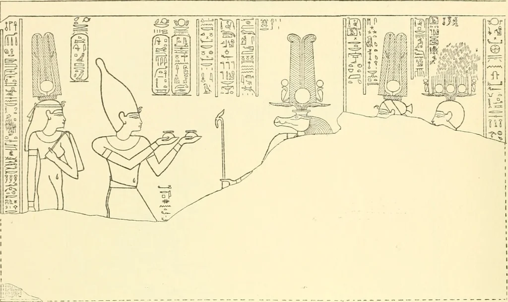 An illustration from Catalogue des monuments et inscriptions de l'Égypte antique / publié sous les auspices de S.A. Abbas II Helmi par la direction générale du Service des antiquités [de l'Égypte] ; par J. de Morgan, U. Bouriant, G. Legrain, G. Jéquier, A. Barsanti, 1894, leaf 307