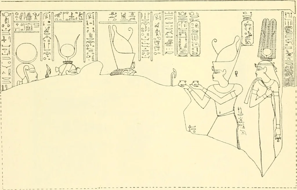 An illustration from Catalogue des monuments et inscriptions de l'Égypte antique / publié sous les auspices de S.A. Abbas II Helmi par la direction générale du Service des antiquités [de l'Égypte] ; par J. de Morgan, U. Bouriant, G. Legrain, G. Jéquier, A. Barsanti, 1894, leaf 307
