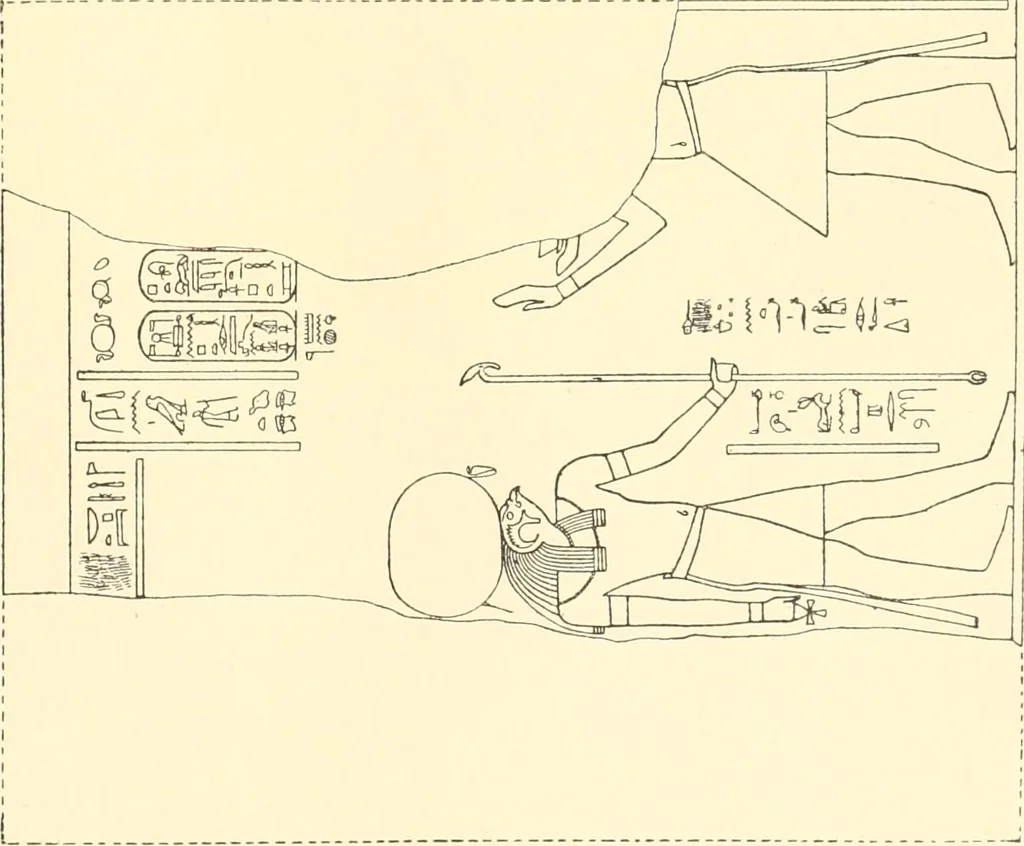 An illustration from Catalogue des monuments et inscriptions de l'Égypte antique / publié sous les auspices de S.A. Abbas II Helmi par la direction générale du Service des antiquités [de l'Égypte] ; par J. de Morgan, U. Bouriant, G. Legrain, G. Jéquier, A. Barsanti, 1894, leaf 310