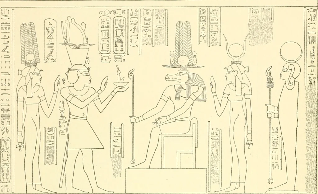 An illustration from Catalogue des monuments et inscriptions de l'Égypte antique / publié sous les auspices de S.A. Abbas II Helmi par la direction générale du Service des antiquités [de l'Égypte] ; par J. de Morgan, U. Bouriant, G. Legrain, G. Jéquier, A. Barsanti, 1894, leaf 315