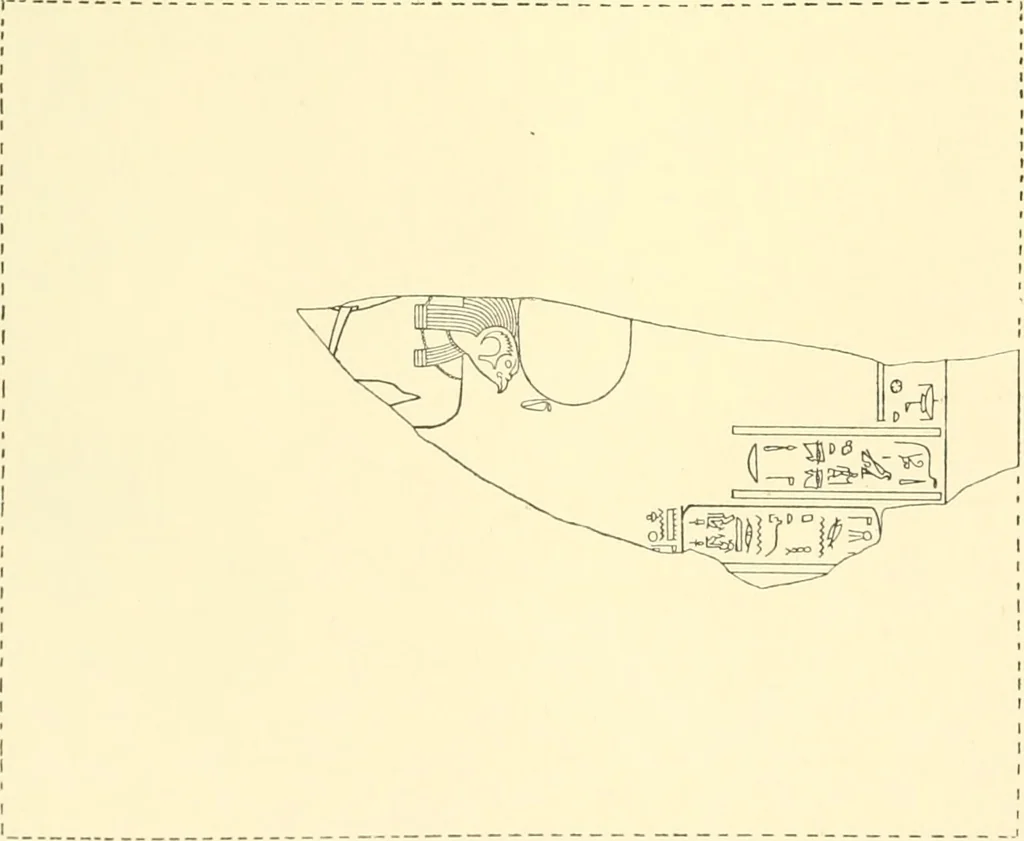 An illustration from Catalogue des monuments et inscriptions de l'Égypte antique / publié sous les auspices de S.A. Abbas II Helmi par la direction générale du Service des antiquités [de l'Égypte] ; par J. de Morgan, U. Bouriant, G. Legrain, G. Jéquier, A. Barsanti, 1894, leaf 317
