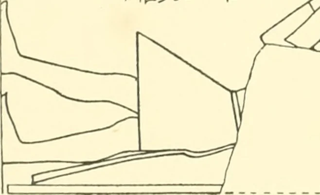 An illustration from Catalogue des monuments et inscriptions de l'Égypte antique / publié sous les auspices de S.A. Abbas II Helmi par la direction générale du Service des antiquités [de l'Égypte] ; par J. de Morgan, U. Bouriant, G. Legrain, G. Jéquier, A. Barsanti, 1894, leaf 321