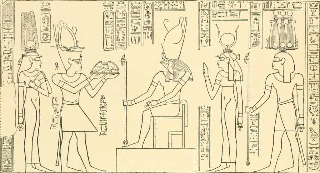 An illustration from Catalogue des monuments et inscriptions de l'Égypte antique / publié sous les auspices de S.A. Abbas II Helmi par la direction générale du Service des antiquités [de l'Égypte] ; par J. de Morgan, U. Bouriant, G. Legrain, G. Jéquier, A. Barsanti, 1894, leaf 329