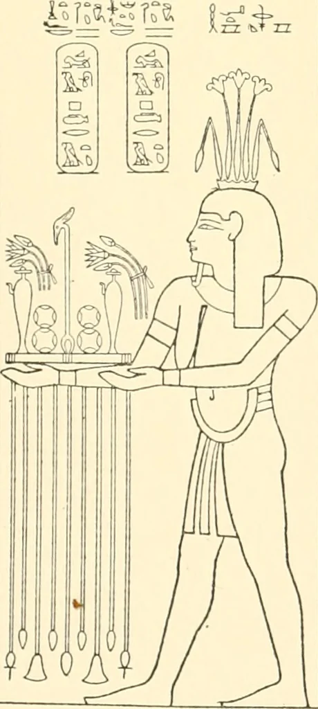 An illustration from Catalogue des monuments et inscriptions de l'Égypte antique / publié sous les auspices de S.A. Abbas II Helmi par la direction générale du Service des antiquités [de l'Égypte] ; par J. de Morgan, U. Bouriant, G. Legrain, G. Jéquier, A. Barsanti, 1894, leaf 340