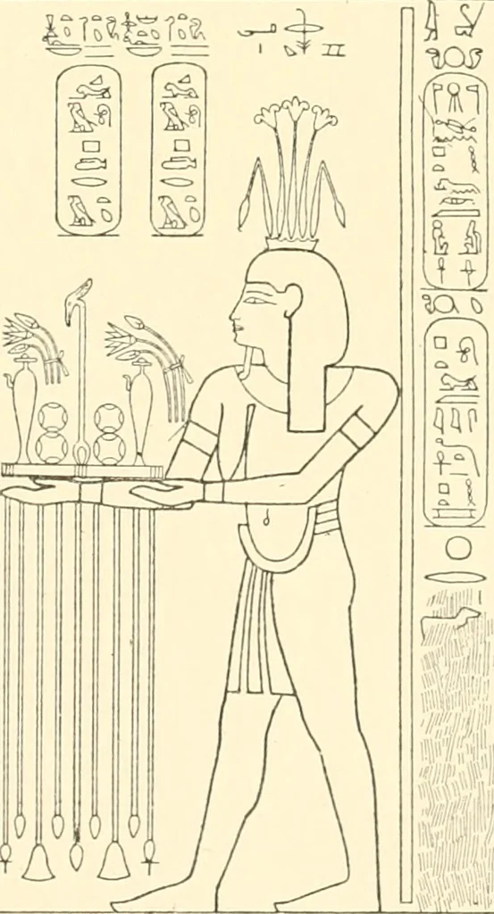 An illustration from Catalogue des monuments et inscriptions de l'Égypte antique / publié sous les auspices de S.A. Abbas II Helmi par la direction générale du Service des antiquités [de l'Égypte] ; par J. de Morgan, U. Bouriant, G. Legrain, G. Jéquier, A. Barsanti, 1894, leaf 340