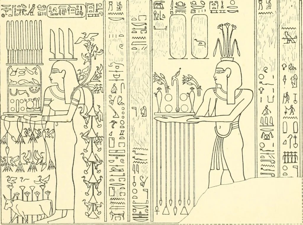An illustration from Catalogue des monuments et inscriptions de l'Égypte antique / publié sous les auspices de S.A. Abbas II Helmi par la direction générale du Service des antiquités [de l'Égypte] ; par J. de Morgan, U. Bouriant, G. Legrain, G. Jéquier, A. Barsanti, 1894, leaf 35