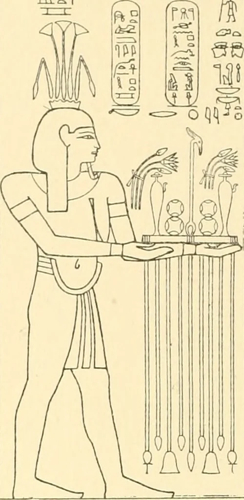 An illustration from Catalogue des monuments et inscriptions de l'Égypte antique / publié sous les auspices de S.A. Abbas II Helmi par la direction générale du Service des antiquités [de l'Égypte] ; par J. de Morgan, U. Bouriant, G. Legrain, G. Jéquier, A. Barsanti, 1894, leaf 359