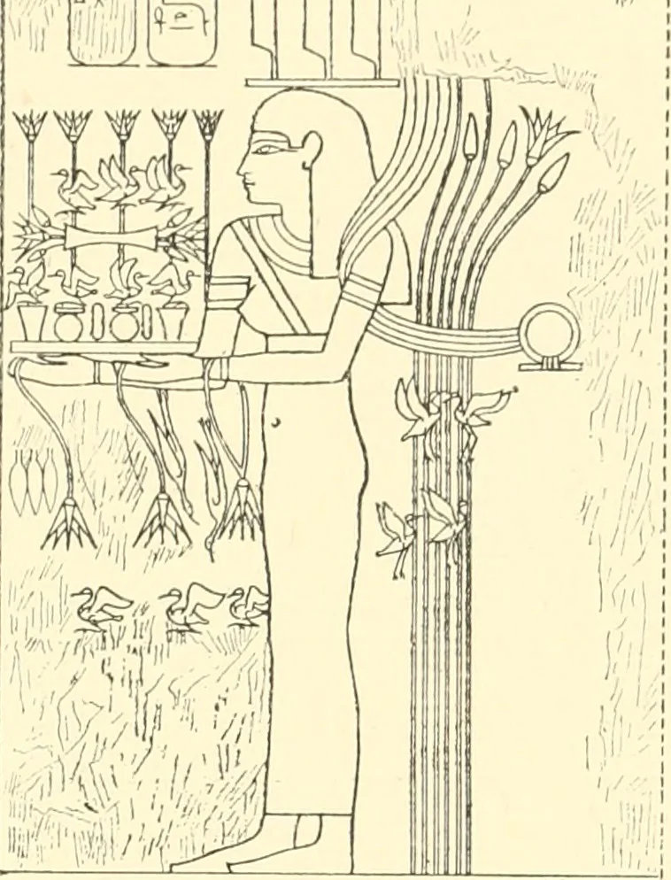 An illustration from Catalogue des monuments et inscriptions de l'Égypte antique / publié sous les auspices de S.A. Abbas II Helmi par la direction générale du Service des antiquités [de l'Égypte] ; par J. de Morgan, U. Bouriant, G. Legrain, G. Jéquier, A. Barsanti, 1894, leaf 36