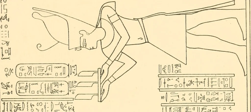 An illustration from Catalogue des monuments et inscriptions de l'Égypte antique / publié sous les auspices de S.A. Abbas II Helmi par la direction générale du Service des antiquités [de l'Égypte] ; par J. de Morgan, U. Bouriant, G. Legrain, G. Jéquier, A. Barsanti, 1894, leaf 378