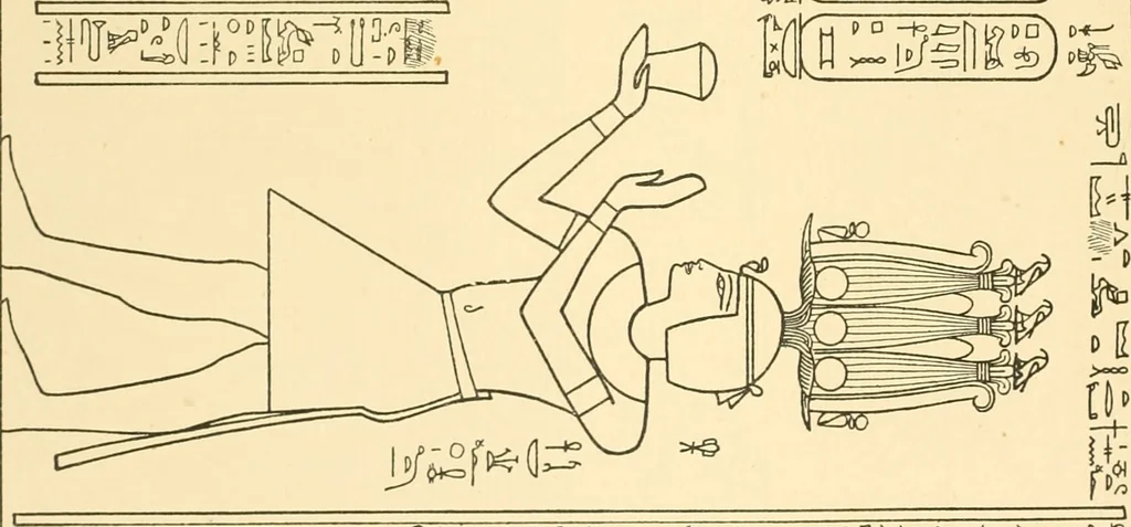 An illustration from Catalogue des monuments et inscriptions de l'Égypte antique / publié sous les auspices de S.A. Abbas II Helmi par la direction générale du Service des antiquités [de l'Égypte] ; par J. de Morgan, U. Bouriant, G. Legrain, G. Jéquier, A. Barsanti, 1894, leaf 381