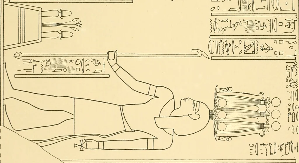 An illustration from Catalogue des monuments et inscriptions de l'Égypte antique / publié sous les auspices de S.A. Abbas II Helmi par la direction générale du Service des antiquités [de l'Égypte] ; par J. de Morgan, U. Bouriant, G. Legrain, G. Jéquier, A. Barsanti, 1894, leaf 403