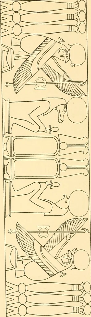 An illustration from Catalogue des monuments et inscriptions de l'Égypte antique / publié sous les auspices de S.A. Abbas II Helmi par la direction générale du Service des antiquités [de l'Égypte] ; par J. de Morgan, U. Bouriant, G. Legrain, G. Jéquier, A. Barsanti, 1894, leaf 409