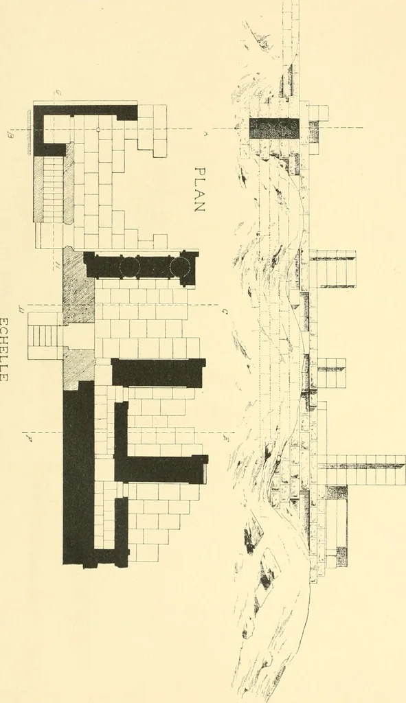 An illustration from Catalogue des monuments et inscriptions de l'Égypte antique / publié sous les auspices de S.A. Abbas II Helmi par la direction générale du Service des antiquités [de l'Égypte] ; par J. de Morgan, U. Bouriant, G. Legrain, G. Jéquier, A. Barsanti, 1894, leaf 45