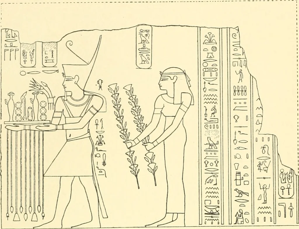 An illustration from Catalogue des monuments et inscriptions de l'Égypte antique / publié sous les auspices de S.A. Abbas II Helmi par la direction générale du Service des antiquités [de l'Égypte] ; par J. de Morgan, U. Bouriant, G. Legrain, G. Jéquier, A. Barsanti, 1894, leaf 53