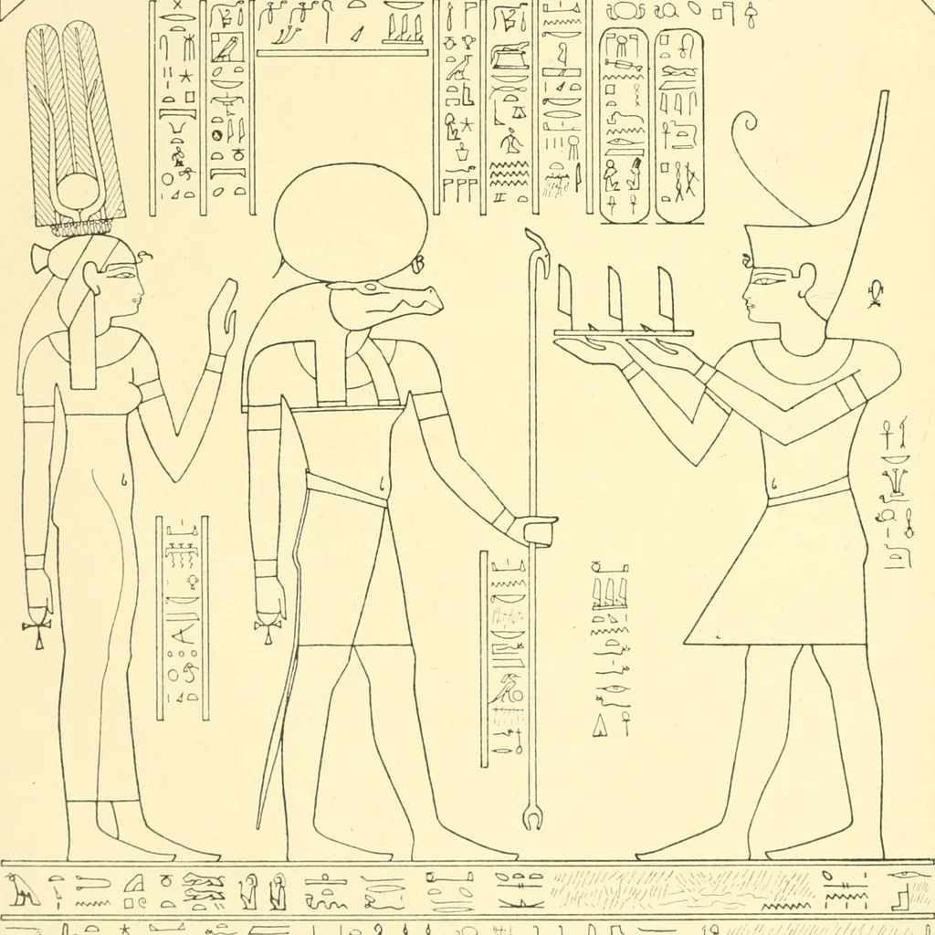 An illustration from Catalogue des monuments et inscriptions de l'Égypte antique / publié sous les auspices de S.A. Abbas II Helmi par la direction générale du Service des antiquités [de l'Égypte] ; par J. de Morgan, U. Bouriant, G. Legrain, G. Jéquier, A. Barsanti, 1894, leaf 59
