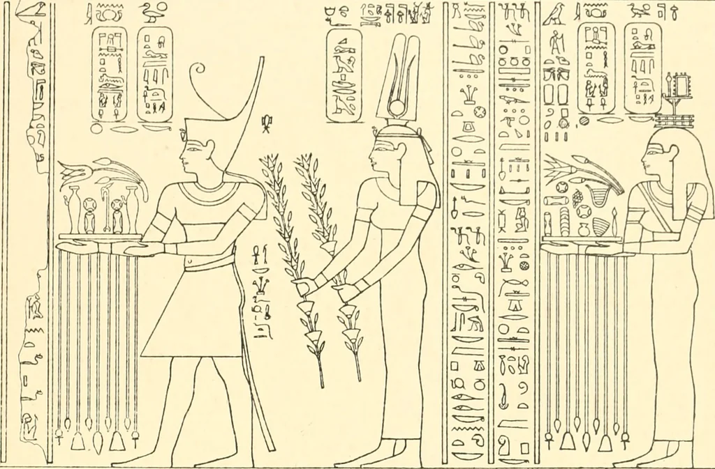 An illustration from Catalogue des monuments et inscriptions de l'Égypte antique / publié sous les auspices de S.A. Abbas II Helmi par la direction générale du Service des antiquités [de l'Égypte] ; par J. de Morgan, U. Bouriant, G. Legrain, G. Jéquier, A. Barsanti, 1894, leaf 66