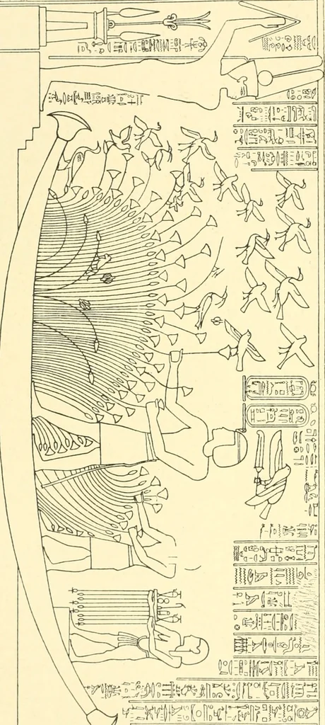 An illustration from Catalogue des monuments et inscriptions de l'Égypte antique / publié sous les auspices de S.A. Abbas II Helmi par la direction générale du Service des antiquités [de l'Égypte] ; par J. de Morgan, U. Bouriant, G. Legrain, G. Jéquier, A. Barsanti, 1894, leaf 67