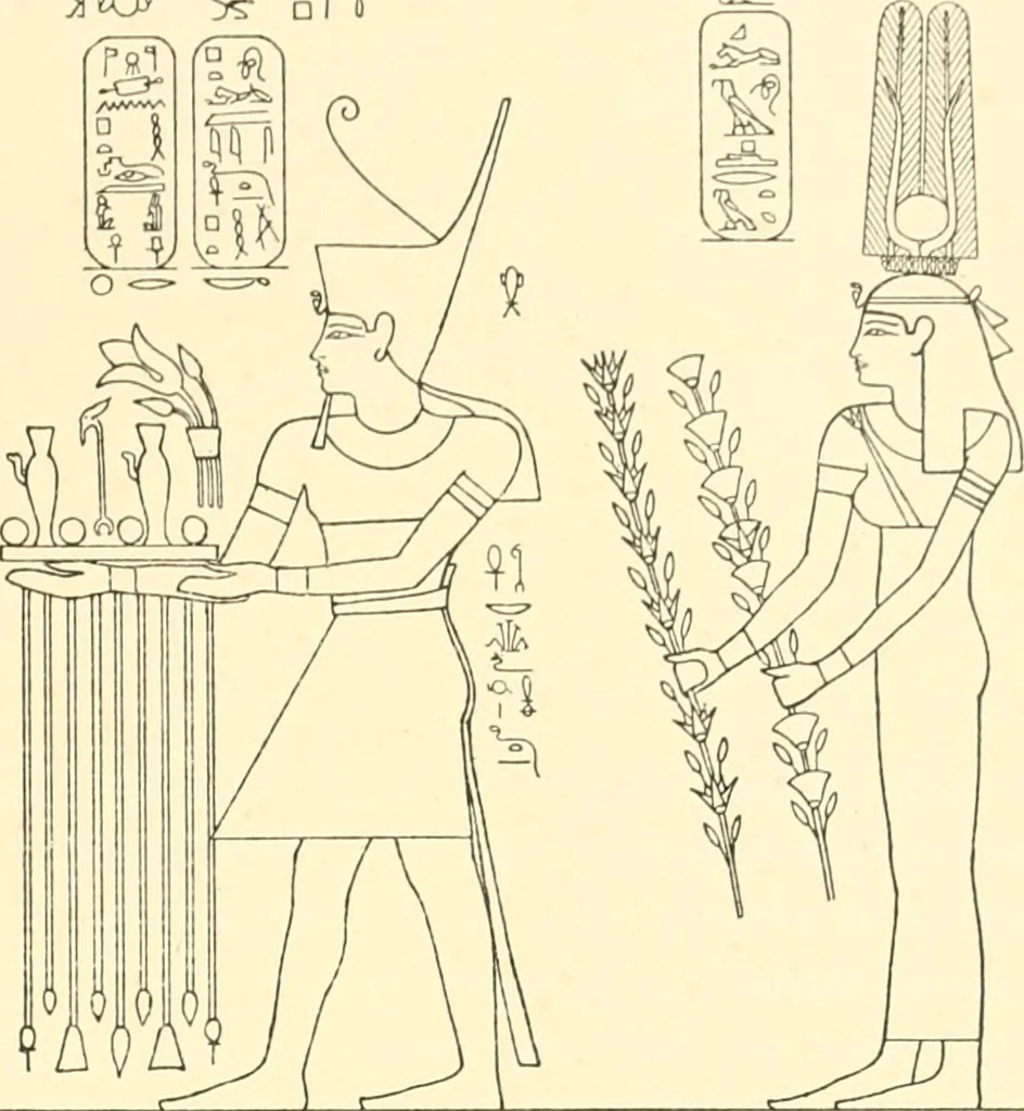 An illustration from Catalogue des monuments et inscriptions de l'Égypte antique / publié sous les auspices de S.A. Abbas II Helmi par la direction générale du Service des antiquités [de l'Égypte] ; par J. de Morgan, U. Bouriant, G. Legrain, G. Jéquier, A. Barsanti, 1894, leaf 70