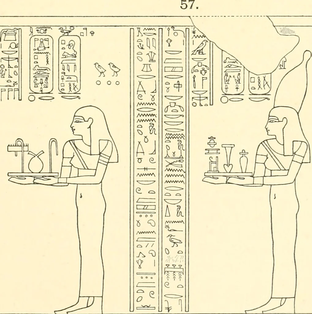An illustration from Catalogue des monuments et inscriptions de l'Égypte antique / publié sous les auspices de S.A. Abbas II Helmi par la direction générale du Service des antiquités [de l'Égypte] ; par J. de Morgan, U. Bouriant, G. Legrain, G. Jéquier, A. Barsanti, 1894, leaf 70