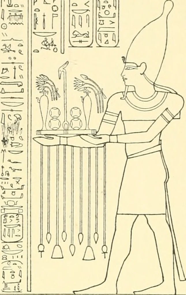 An illustration from Catalogue des monuments et inscriptions de l'Égypte antique / publié sous les auspices de S.A. Abbas II Helmi par la direction générale du Service des antiquités [de l'Égypte] ; par J. de Morgan, U. Bouriant, G. Legrain, G. Jéquier, A. Barsanti, 1894, leaf 81