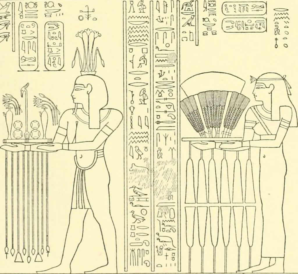 An illustration from Catalogue des monuments et inscriptions de l'Égypte antique / publié sous les auspices de S.A. Abbas II Helmi par la direction générale du Service des antiquités [de l'Égypte] ; par J. de Morgan, U. Bouriant, G. Legrain, G. Jéquier, A. Barsanti, 1894, leaf 81