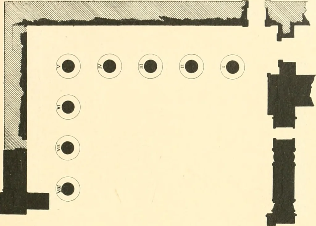 An illustration from Catalogue des monuments et inscriptions de l'Égypte antique / publié sous les auspices de S.A. Abbas II Helmi par la direction générale du Service des antiquités [de l'Égypte] ; par J. de Morgan, U. Bouriant, G. Legrain, G. Jéquier, A. Barsanti, 1894, leaf 98