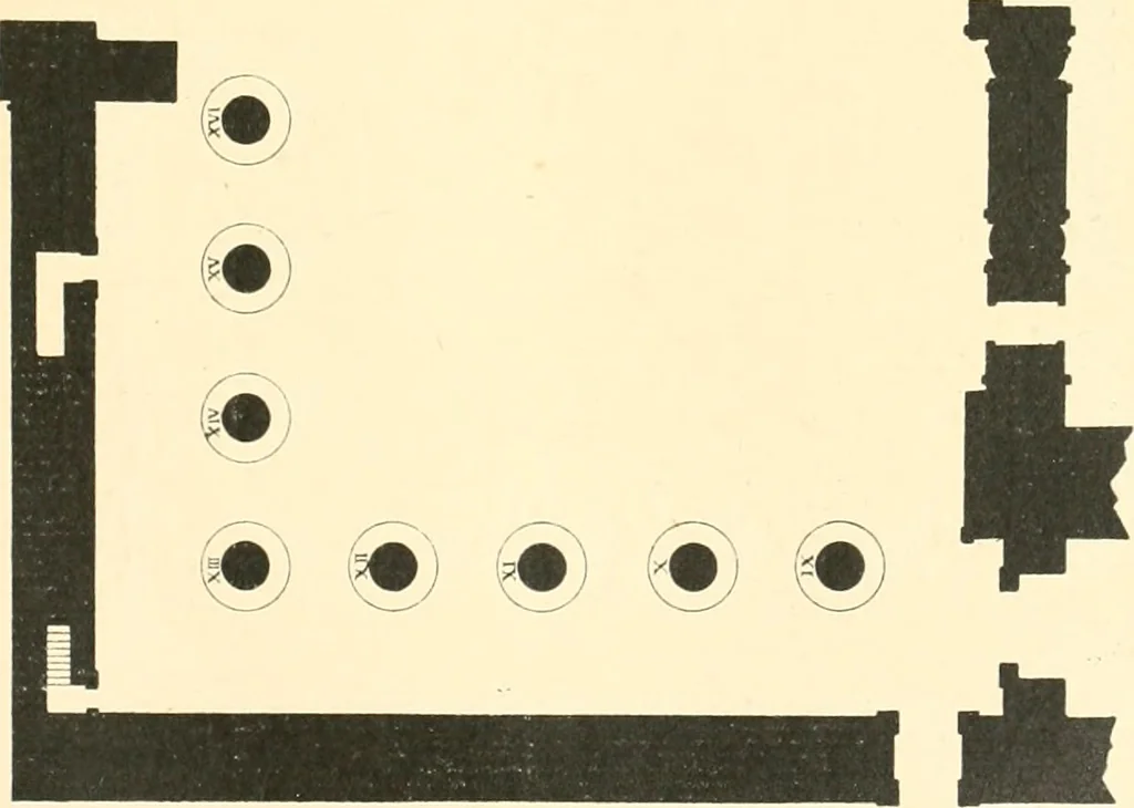 An illustration from Catalogue des monuments et inscriptions de l'Égypte antique / publié sous les auspices de S.A. Abbas II Helmi par la direction générale du Service des antiquités [de l'Égypte] ; par J. de Morgan, U. Bouriant, G. Legrain, G. Jéquier, A. Barsanti, 1894, leaf 98