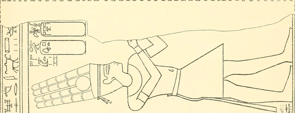 An illustration from Catalogue des monuments et inscriptions de l'Égypte antique / publié sous les auspices de S.A. Abbas II Helmi par la direction générale du Service des antiquités [de l'Égypte] ; par J. de Morgan, U. Bouriant, G. Legrain, G. Jéquier, A. Barsanti, 1894, leaf 12