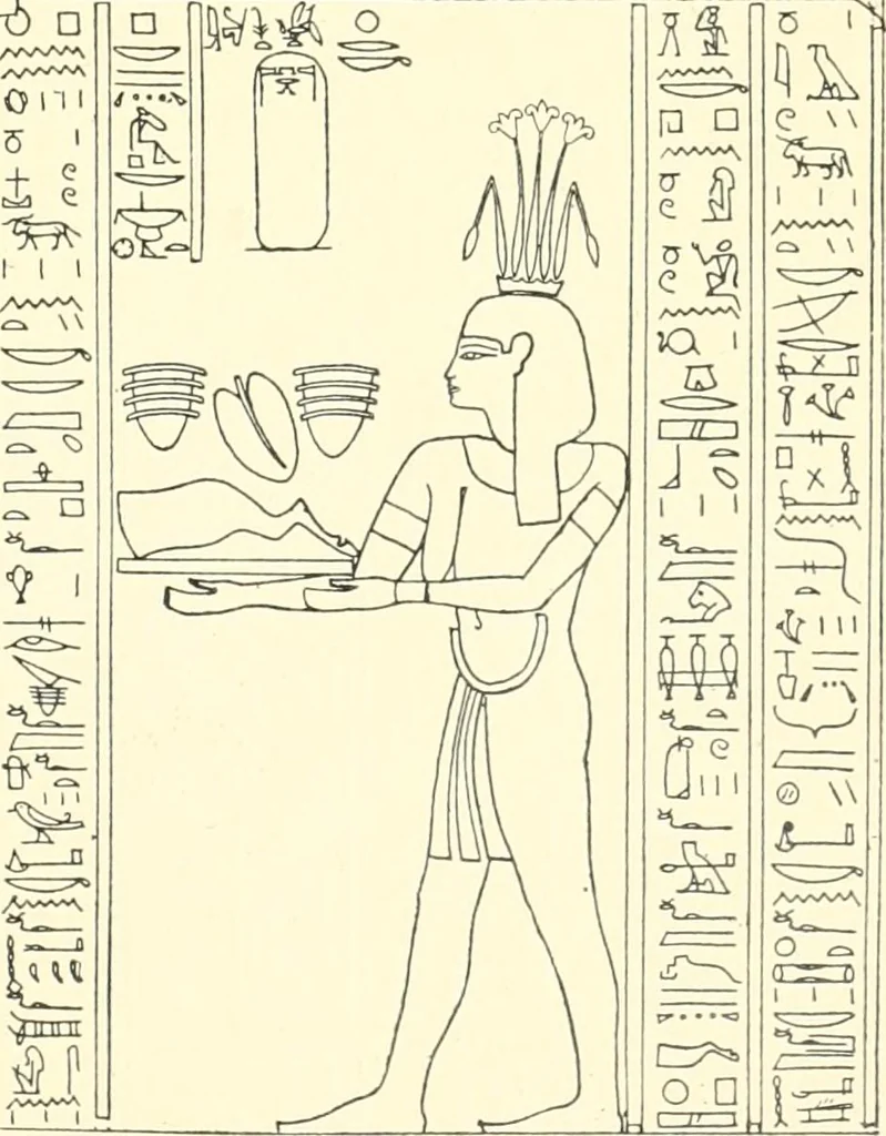 An illustration from Catalogue des monuments et inscriptions de l'Égypte antique / publié sous les auspices de S.A. Abbas II Helmi par la direction générale du Service des antiquités [de l'Égypte] ; par J. de Morgan, U. Bouriant, G. Legrain, G. Jéquier, A. Barsanti, 1894, leaf 120