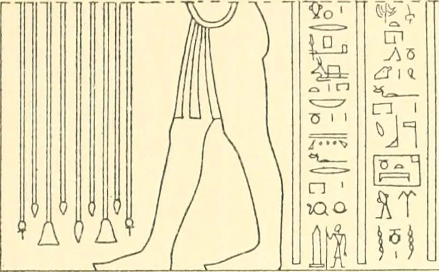An illustration from Catalogue des monuments et inscriptions de l'Égypte antique / publié sous les auspices de S.A. Abbas II Helmi par la direction générale du Service des antiquités [de l'Égypte] ; par J. de Morgan, U. Bouriant, G. Legrain, G. Jéquier, A. Barsanti, 1894, leaf 130