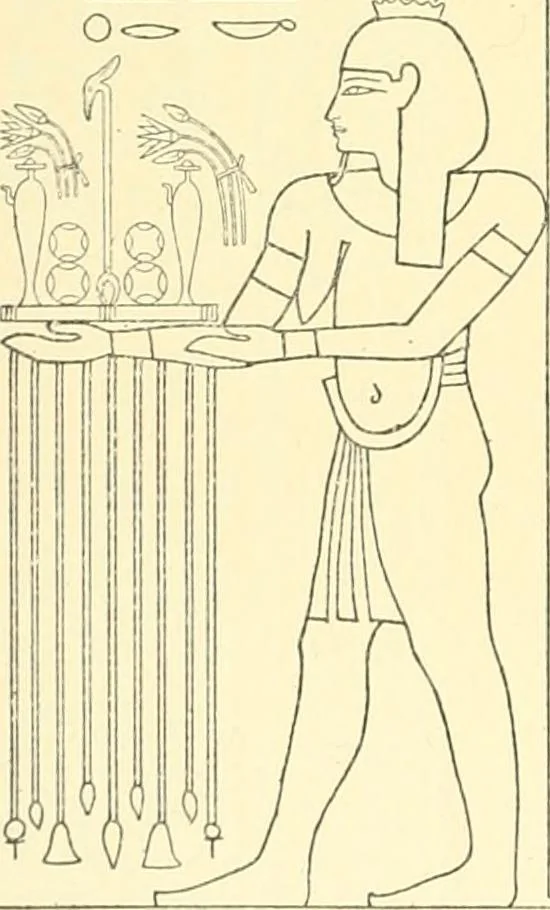 An illustration from Catalogue des monuments et inscriptions de l'Égypte antique / publié sous les auspices de S.A. Abbas II Helmi par la direction générale du Service des antiquités [de l'Égypte] ; par J. de Morgan, U. Bouriant, G. Legrain, G. Jéquier, A. Barsanti, 1894, leaf 133