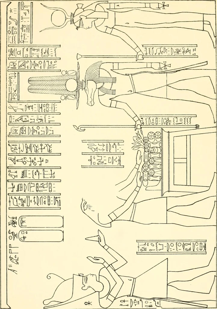 An illustration from Catalogue des monuments et inscriptions de l'Égypte antique / publié sous les auspices de S.A. Abbas II Helmi par la direction générale du Service des antiquités [de l'Égypte] ; par J. de Morgan, U. Bouriant, G. Legrain, G. Jéquier, A. Barsanti, 1894, leaf 26