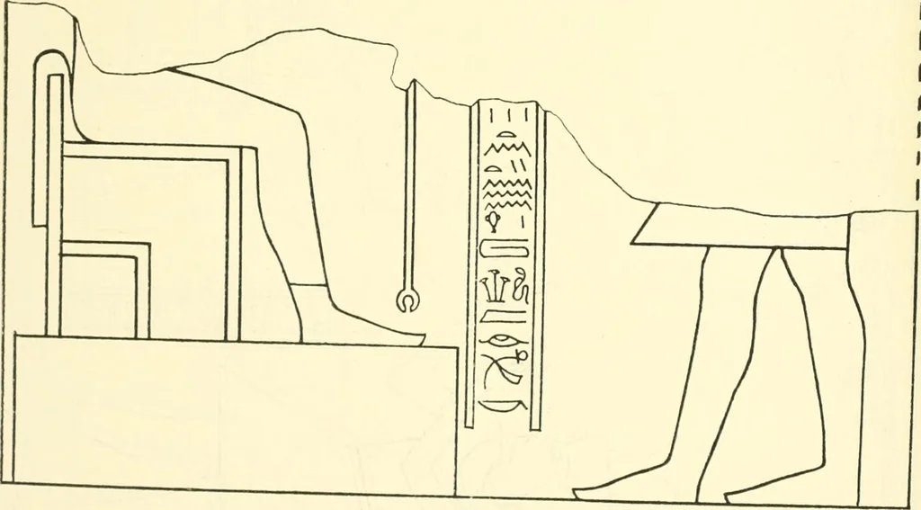 An illustration from Catalogue des monuments et inscriptions de l'Égypte antique / publié sous les auspices de S.A. Abbas II Helmi par la direction générale du Service des antiquités [de l'Égypte] ; par J. de Morgan, U. Bouriant, G. Legrain, G. Jéquier, A. Barsanti, 1894, leaf 27