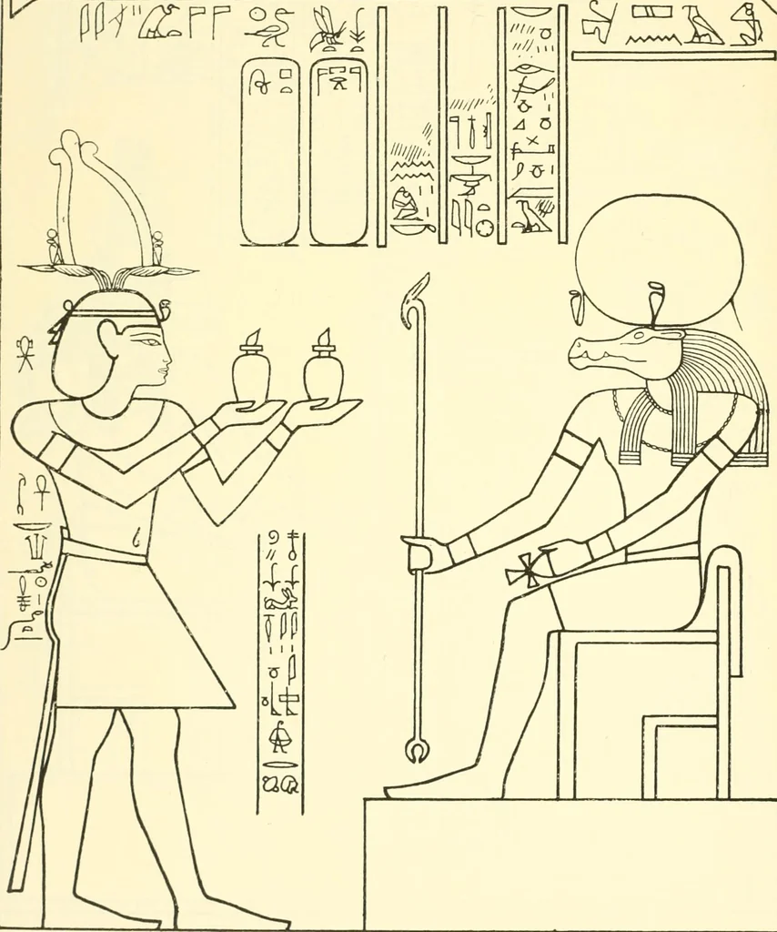 An illustration from Catalogue des monuments et inscriptions de l'Égypte antique / publié sous les auspices de S.A. Abbas II Helmi par la direction générale du Service des antiquités [de l'Égypte] ; par J. de Morgan, U. Bouriant, G. Legrain, G. Jéquier, A. Barsanti, 1894, leaf 29