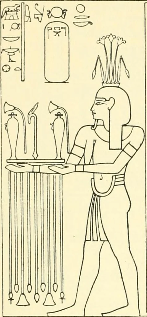 An illustration from Catalogue des monuments et inscriptions de l'Égypte antique / publié sous les auspices de S.A. Abbas II Helmi par la direction générale du Service des antiquités [de l'Égypte] ; par J. de Morgan, U. Bouriant, G. Legrain, G. Jéquier, A. Barsanti, 1894, leaf 33