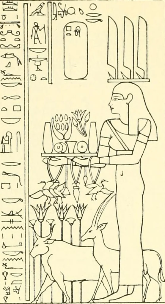 An illustration from Catalogue des monuments et inscriptions de l'Égypte antique / publié sous les auspices de S.A. Abbas II Helmi par la direction générale du Service des antiquités [de l'Égypte] ; par J. de Morgan, U. Bouriant, G. Legrain, G. Jéquier, A. Barsanti, 1894, leaf 33