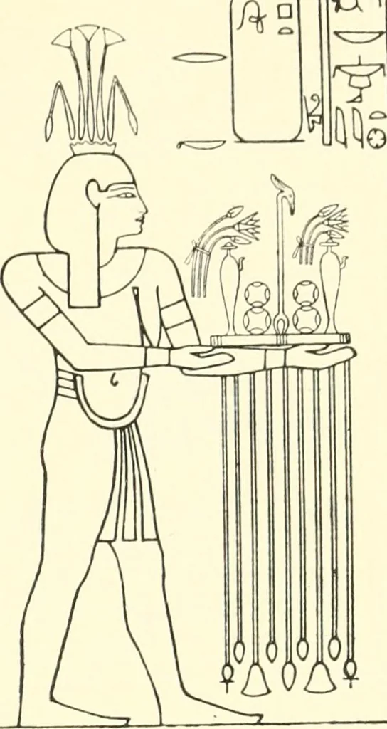 An illustration from Catalogue des monuments et inscriptions de l'Égypte antique / publié sous les auspices de S.A. Abbas II Helmi par la direction générale du Service des antiquités [de l'Égypte] ; par J. de Morgan, U. Bouriant, G. Legrain, G. Jéquier, A. Barsanti, 1894, leaf 44